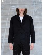 ISNURH Sacou regular fit - cu buzunare frontale - Negru