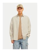 Jack and Jones Camasa barbati - 304376900 - Bumbac - Bej - Bej