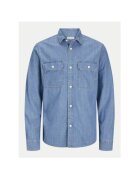 Jack and Jones Camasa barbati - 304783197 - Bumbac organic/Bumbac - Albastru - Albastru