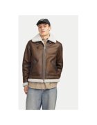 Jack and Jones Geaca barbati - 304516788 - Piele ecologica - Maro - Maro