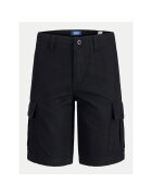 Jack and Jones Pantaloni scurti baieti Jack Jones Junior - 12268381 - Bumbac - Negru - Negru