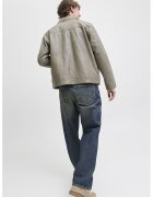 Jack  Jones Blugi cu croiala dreapta si aspect decolorat - Albastru petrol