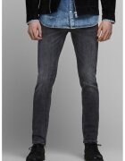 Jack  Jones Blugi slim fit cu talie joasa Glenn - Alb/Negru stins