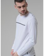 Jack  Jones Bluza cu decolteu la baza gatului si dunga pe piept - Negru/Alb optic