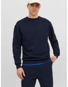 Jack & Jones Bluza de trening cu decolteu la baza gatului si model uni - Bleumarin