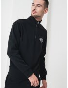 Jack & Jones Bluza de trening cu fenta cu fermoar - Negru/Alb optic