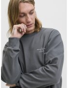 Jack  Jones Bluza de trening din amestec de bumbac organic - Alb optic/Gri inchis
