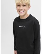 Jack & Jones Bluza de trening din amestec de bumbac organic - Negru/Alb murdar
