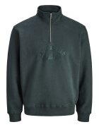 Jack & Jones Bluza de trening din amestec de bumbac organic - Verde padure