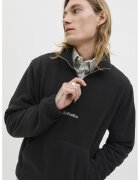 Jack & Jones Bluza de trening din fleece cu fenta cu fermoar - Negru
