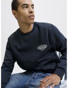Jack & Jones Bluza de trening regular-fit cu decolteu la baza gatului Makoto - Bleumarin