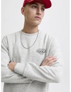 Jack & Jones Bluza de trening regular-fit cu decolteu la baza gatului Makoto - Gri deschis melange