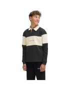 Jack  Jones Bluza JACK &JONES Norrebro Blocking Sweat Polo JNR 47714 - Negru