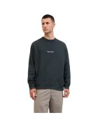 Jack  Jones Bluza JACK &JONES Norrebro Emb Sweat Crew 48659 - Verde inchis