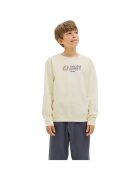 Jack  Jones Bluza JACK &JONES Tier Print Crew SN JNR 47704 - Bej