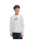 Jack  Jones Bluza JACK &JONES Tier Print Crew SN JNR 47709 - Alb