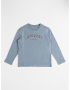 Jack & Jones Bluza lejera cu imprimeu logo - Albastru prafuit/Negru stins/Alb optic
