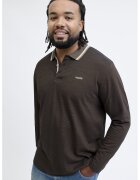 Jack & Jones Bluza polo din bumbac organic - Maro melange