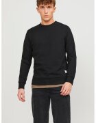 Jack  Jones Bluza sport regular fit cu decolteu la baza gatului Basic - Negru
