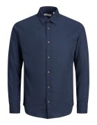 Jack  Jones Camasa barbati - Bumbac - Albastru marin2