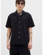 Jack  Jones Camasa de bumbac cu perforatii - Negru