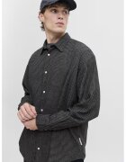 Jack & Jones Camasa din amestec de bumbac organic cu model - Negru/Gri deschis