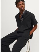 Jack  Jones Camasa din bumbac cu maneci scurte - Negru