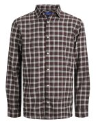 Jack & Jones Camasa regular fit cu model in carouri - Alb/Maro cognac