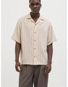 Jack & Jones Camasa relaxed fit cu maneci scurte - Maro/Bej deschis