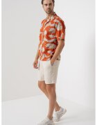 Jack  Jones Camasa relaxed fit cu maneci scurte - Portocaliu inchis/Bej deschis/Lila pal