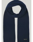 Jack & Jones Fular barbati - cu textura striata - Bleumarin inchis
