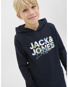 Jack & Jones Hanorac cu imprimeu logo - Alb optic/Bleumarin