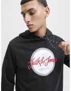 Jack & Jones Hanorac cu imprimeu logo frontal - Negru