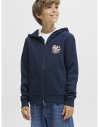 Jack  Jones Hanorac din amestec de bumbac cu fermoar - Albastru inchis