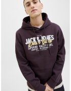 Jack & Jones Hanorac din amestec de bumbac organic cu logo - Alb/Galben/Violet prafuit