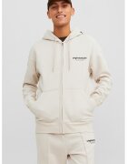 Jack  Jones Hanorac lejer cu fermoar si maneci cazute - Crem