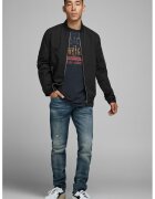 Jack  Jones Jacheta bomber cu buzunare cu fermoar - Negru