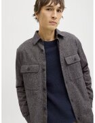 Jack & Jones Jacheta-camasa de bumbac organic - Negru melange