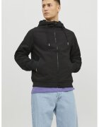 Jack & Jones Jacheta cu gluga si fermoar - Negru