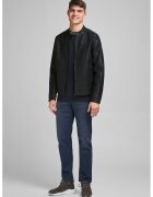 Jack  Jones Jacheta de piele ecologica cu guler scurt - Negru