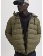 Jack & Jones Jacheta matlasata cu gluga - Kaki