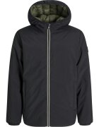 Jack  Jones Jacheta reversibila cu gluga - Negru/Kaki pal