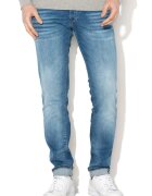 Jack  Jones Jack&Jones - Blugi slim fit cu aspect decolorat Glenn - Albastru