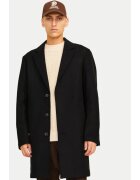 Jack  Jones Palton barbati - Harris 12263845 - Negru - Poliester/Lana