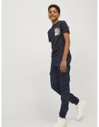 Jack & Jones Pantaloni cargo din amestec de bumbac organic - Bleumarin