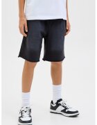 Jack  Jones Pantaloni scurti cu terminatii nefinisate - Negru stins