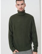 Jack & Jones Pulover cu guler inalt si model uni - Verde aquamarin