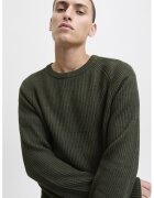 Jack & Jones Pulover cu maneci raglan - Verde inchis