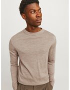 Jack & Jones Pulover de lana merinos cu decolteu rotund - Grej