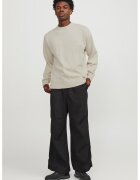 Jack & Jones Pulover din amestec de bumbac organic cu decolteu la baza gatului - Bej deschis